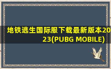 地铁逃生国际服下载最新版本2023(PUBG MOBILE)